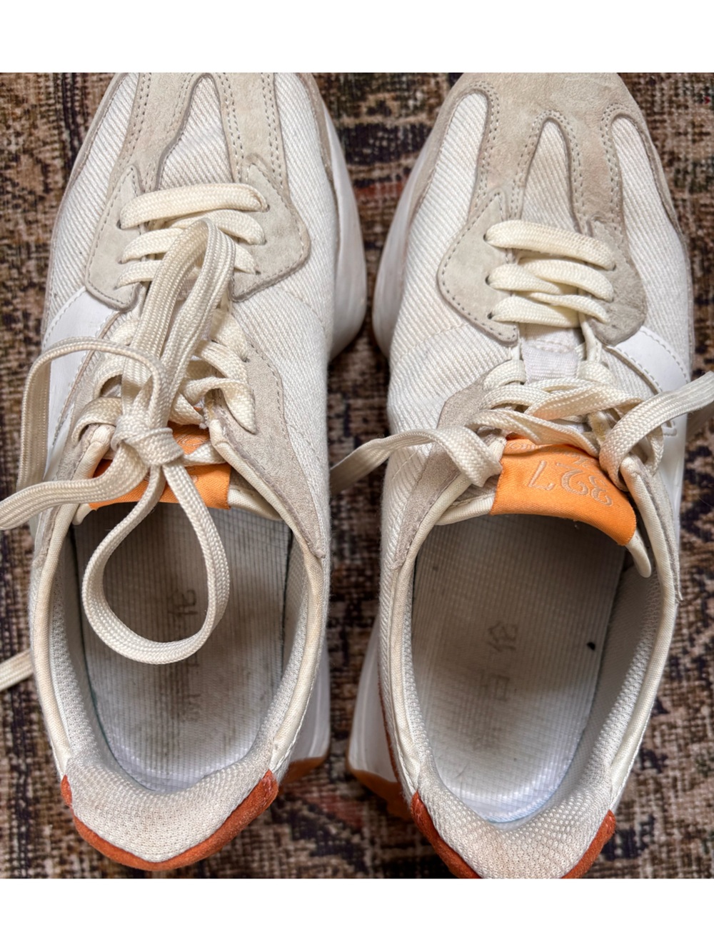 New Balance Women's 327 Sneakers in Sea Salt & Rust Oxide - Picture 8 of 8